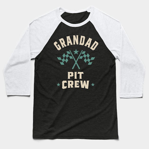 Mens Grandad Pit Crew Grandpa Gift Baseball T-Shirt by cidolopez